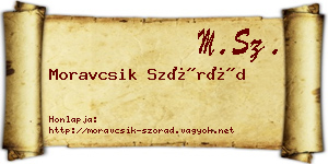 Moravcsik Szórád névjegykártya